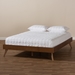 Baxton Studio Lissette Mid-Century Modern Walnut Brown Finished Wood King Size Platform Bed Frame - MG9704-Ash Walnut-Bed Frame-King