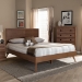 Baxton Studio Zenon Mid-Century Modern Walnut Brown Finished Wood Full Size Platform Bed - Zenon-Ash Walnut-Full