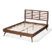 Baxton Studio Calisto Mid-Century Modern Walnut Brown Finished Wood Full Size Platform Bed - Calisto-Ash Walnut-Full