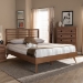 Baxton Studio Calisto Mid-Century Modern Walnut Brown Finished Wood Full Size Platform Bed - Calisto-Ash Walnut-Full