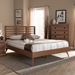 Baxton Studio Calisto Mid-Century Modern Walnut Brown Finished Wood Full Size Platform Bed - Calisto-Ash Walnut-Full