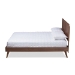 Baxton Studio Artemis Mid-Century Modern Walnut Brown Finished Wood Queen Size Platform Bed - Artemis-Ash Walnut-Queen