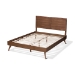 Baxton Studio Artemis Mid-Century Modern Walnut Brown Finished Wood Queen Size Platform Bed - Artemis-Ash Walnut-Queen