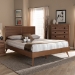 Baxton Studio Artemis Mid-Century Modern Walnut Brown Finished Wood Queen Size Platform Bed - Artemis-Ash Walnut-Queen
