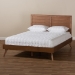 Baxton Studio Artemis Mid-Century Modern Walnut Brown Finished Wood Queen Size Platform Bed - Artemis-Ash Walnut-Queen