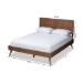 Baxton Studio Artemis Mid-Century Modern Walnut Brown Finished Wood Queen Size Platform Bed - Artemis-Ash Walnut-Queen