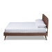 Baxton Studio Demeter Mid-Century Modern Walnut Brown Finished Wood Full Size Platform Bed - Demeter-Ash Walnut-Full