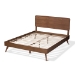 Baxton Studio Demeter Mid-Century Modern Walnut Brown Finished Wood Full Size Platform Bed - Demeter-Ash Walnut-Full