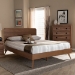 Baxton Studio Demeter Mid-Century Modern Walnut Brown Finished Wood Full Size Platform Bed - Demeter-Ash Walnut-Full