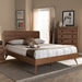 Baxton Studio Demeter Mid-Century Modern Walnut Brown Finished Wood King Size Platform Bed - Demeter-Ash Walnut-King