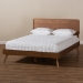 Baxton Studio Demeter Mid-Century Modern Walnut Brown Finished Wood Full Size Platform Bed - Demeter-Ash Walnut-Full