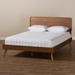 Baxton Studio Demeter Mid-Century Modern Walnut Brown Finished Wood Queen Size Platform Bed - Demeter-Ash Walnut-Queen