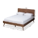 Baxton Studio Demeter Mid-Century Modern Walnut Brown Finished Wood Full Size Platform Bed - Demeter-Ash Walnut-Full