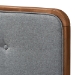 Baxton Studio Dilara Mid-Century Modern Dark Grey Fabric Upholstered Walnut Brown Finished Wood Queen Size Platform Bed - Dilara-Dark Grey/Ash Walnut-Queen