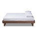 Baxton Studio Liliya Mid-Century Modern Walnut Brown Finished Wood King Size Platform Bed Frame - MG97043-Ash Walnut-Bed Frame-King