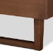 Baxton Studio Liliya Mid-Century Modern Walnut Brown Finished Wood King Size Platform Bed Frame - MG97043-Ash Walnut-Bed Frame-King