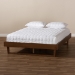 Baxton Studio Liliya Mid-Century Modern Walnut Brown Finished Wood King Size Platform Bed Frame - MG97043-Ash Walnut-Bed Frame-King