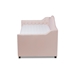 Baxton Studio Perry Modern and Contemporary Light Pink Velvet Fabric Upholstered and Button Tufted Twin Size Daybed with Trundle - CF8940-Light Pink-Daybed-T/T