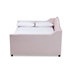 Baxton Studio Perry Modern and Contemporary Light Pink Velvet Fabric Upholstered and Button Tufted Queen Size Daybed with Trundle - CF8940-Light Pink-Daybed-Q/T