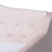 Baxton Studio Perry Modern and Contemporary Light Pink Velvet Fabric Upholstered and Button Tufted Full Size Daybed with Trundle - CF8940-Light Pink-Daybed-F/T