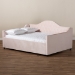 Baxton Studio Perry Modern and Contemporary Light Pink Velvet Fabric Upholstered and Button Tufted Queen Size Daybed - CF8940-Light Pink-Daybed-Q