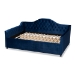 Baxton Studio Perry Modern and Contemporary Navy Blue Velvet Fabric Upholstered and Button Tufted Full Size Daybed - CF8940-Navy Blue-Daybed-F