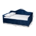 Baxton Studio Perry Modern and Contemporary Navy Blue Velvet Fabric Upholstered and Button Tufted Full Size Daybed - CF8940-Navy Blue-Daybed-F