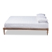 Baxton Studio Iseline Modern and Contemporary Walnut Brown Finished Wood Full Size Platform Bed Frame - MG0001-Ash Walnut-Full