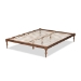 Baxton Studio Iseline Modern and Contemporary Walnut Brown Finished Wood Full Size Platform Bed Frame - MG0001-Ash Walnut-Full