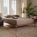 Baxton Studio Iseline Modern and Contemporary Walnut Brown Finished Wood Full Size Platform Bed Frame - MG0001-Ash Walnut-Full