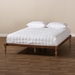 Baxton Studio Iseline Modern and Contemporary Walnut Brown Finished Wood Full Size Platform Bed Frame - MG0001-Ash Walnut-Full