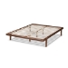 Baxton Studio Kaia Mid-Century Modern Walnut Brown Finished Wood Queen Size Platform Bed Frame - MG0002-Ash Walnut-Queen
