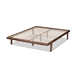 Baxton Studio Kaia Mid-Century Modern Walnut Brown Finished Wood Full Size Platform Bed Frame - MG0002-Ash Walnut-Full