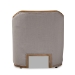 Baxton Studio Terina French Country Industrial Grey-Beige Fabric Upholstered Whitewashed Oak Wood Armchair with Metal Accents - TSF7763-Beige-CC