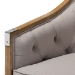 Baxton Studio Terina French Country Industrial Grey-Beige Fabric Upholstered Whitewashed Oak Wood Armchair with Metal Accents - TSF7763-Beige-CC