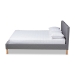 Baxton Studio Aneta Modern and Contemporary Grey Fabric Upholstered King Size Platform Bed - CF9014-Grey-King