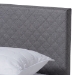 Baxton Studio Aneta Modern and Contemporary Grey Fabric Upholstered King Size Platform Bed - CF9014-Grey-King
