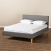 Baxton Studio Aneta Modern and Contemporary Grey Fabric Upholstered King Size Platform Bed - CF9014-Grey-King
