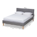 Baxton Studio Aneta Modern and Contemporary Grey Fabric Upholstered King Size Platform Bed - CF9014-Grey-King