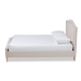 Baxton Studio Felisa Modern and Contemporary Beige Fabric Upholstered and Button Tufted King Size Platform Bed - CF9009-Beige-King