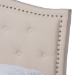 Baxton Studio Felisa Modern and Contemporary Beige Fabric Upholstered and Button Tufted King Size Platform Bed - CF9009-Beige-King