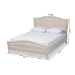 Baxton Studio Felisa Modern and Contemporary Beige Fabric Upholstered and Button Tufted King Size Platform Bed - CF9009-Beige-King