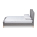 Baxton Studio Felisa Modern and Contemporary Grey Fabric Upholstered and Button Tufted King Size Platform Bed - CF9009-Grey-King