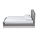 Baxton Studio Felisa Modern and Contemporary Grey Fabric Upholstered and Button Tufted Queen Size Platform Bed - CF9009-Grey-Queen