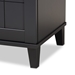 Baxton Studio Glidden Modern and Contemporary Dark Grey Finished 4-Shelf Wood Shoe Storage Cabinet - FP-1201-Dark Grey