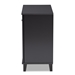Baxton Studio Coolidge Modern and Contemporary Dark Grey Finished 4-Shelf Wood Shoe Storage Cabinet - FP-01LV-Dark Grey