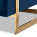 Baxton Studio Matteo Glam and Luxe Navy Blue Velvet Fabric Upholstered Gold Finished Armchair - TSF-77241-Navy/Gold-CC
