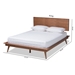 Baxton Studio Karine Mid-Century Modern Walnut Brown Finished Wood Full Size Platform Bed - MG0004-Ash Walnut-Full