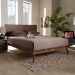 Baxton Studio Karine Mid-Century Modern Walnut Brown Finished Wood King Size Platform Bed - MG0004-Ash Walnut-King
