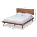 Baxton Studio Karine Mid-Century Modern Walnut Brown Finished Wood King Size Platform Bed - MG0004-Ash Walnut-King